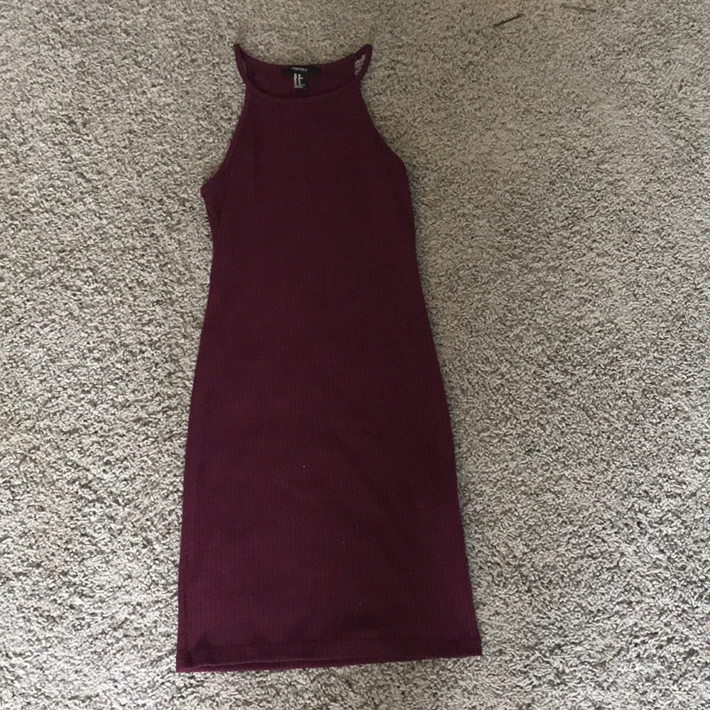 maroon forever 21 dress